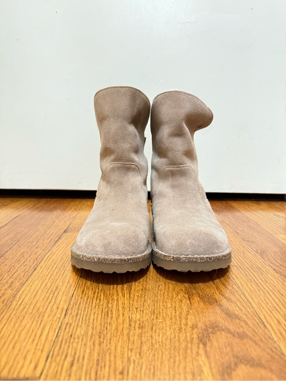 Birkenstock Uppsala Shearling Womens Winter Boots Desert Dust Gray Taupe EU 36